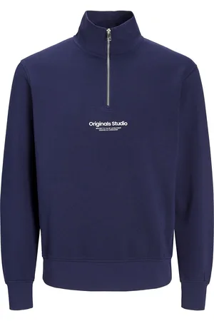 JACK & JONES Jorvesterbro Sweat Quarter Zip Hn Noos Blue Jack & J S