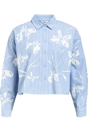 Object Objaiko Re L/S Short Shirt 137 Blue