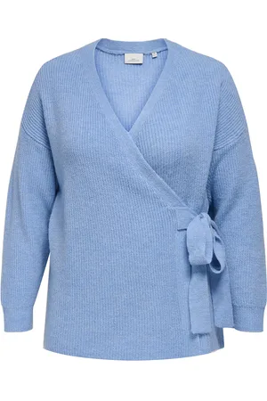 ONLY Careliza Ls Wrap Cardigan Knt Blue