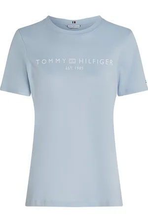 Tommy Hilfiger Reg Corp Logo C-Nk Ss Blue