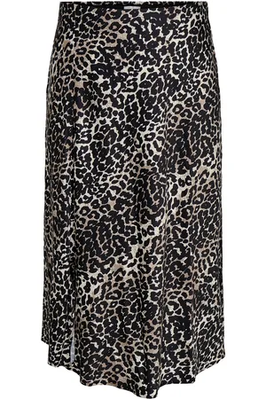 ONLY Cardomina Satin Calf Skirt Wvn Black