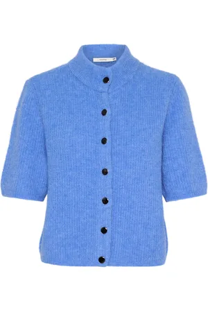 Gestuz Alphagz Ss Short Cardigan Blue