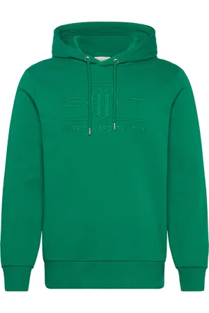 GANT Reg Tonal Shield Hoodie Green