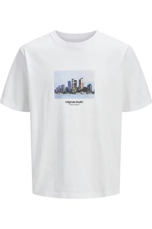 JACK & JONES Jorvesterbro Picture Tee Ss Crew Jnr White Jack & J S