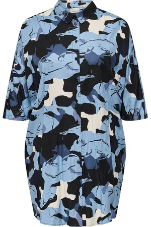 ONLY Carisidora Life 3/4 Knee Shirt Dress Aop Blue