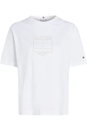 Tommy Hilfiger Mdrn Outline Flag C-Nk Tee White