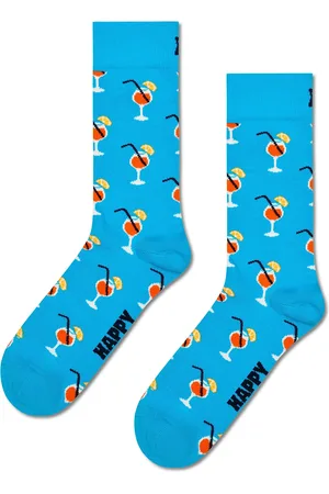 Happy Socks Orange Spritz Sock Blue