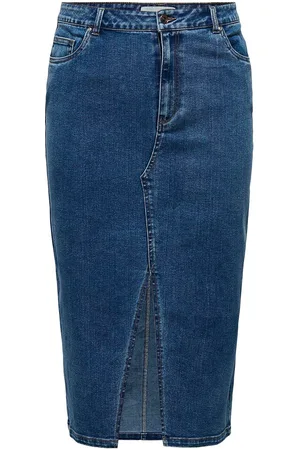 ONLY Carsiri Front Slit Skirt Dnm Gua Noos Blue