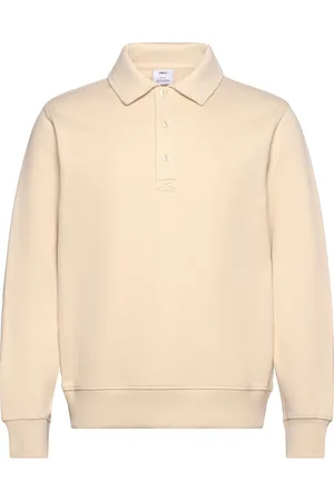 MANGO Brushed Regular-Fit Polo Sweatshirt Yellow