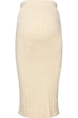 Mama;licious Mlraya Knit Midi Skirt Hw Cream
