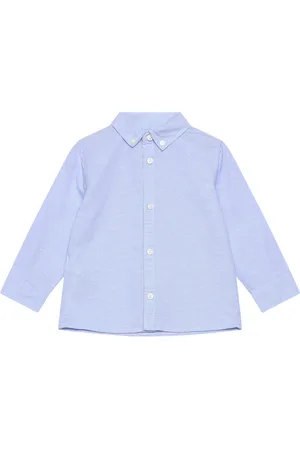 MANGO Oxford Cotton Shirt Blue