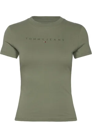Tommy Hilfiger Tjw Slim Tonal Linear Tee Ext Green