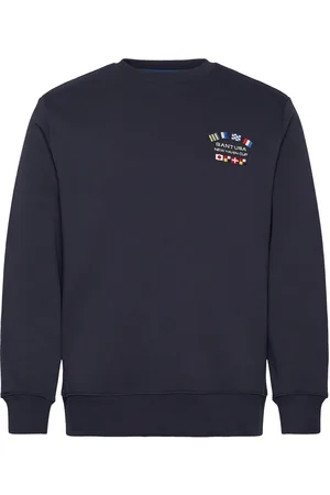 GANT Graphic C-Neck Navy