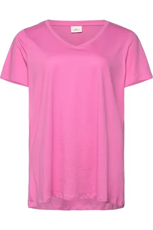 ONLY Carbonnie Life S/S V A-Shape Tee Noos Pink