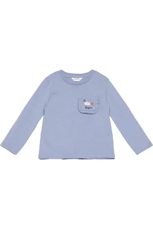 MANGO Patch Pocket T-Shirt Blue