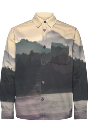 Scotch&Soda Relaxed Fit Printed Twill Overshirt Beige