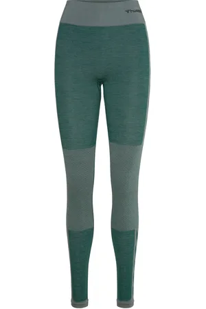 Hummel Hmlclea Seamless Mid Waist Tights Green