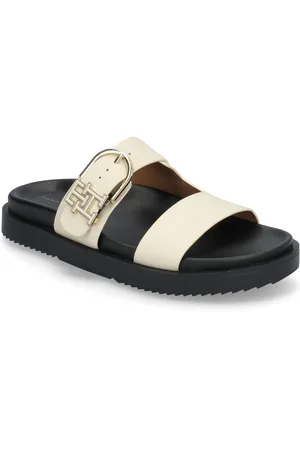 Tommy Hilfiger Leather Sporty Mule Cream