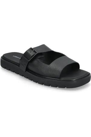 Calvin Klein Sq Molded Sandal Dblbar Buckle Black