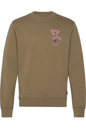 Scotch&Soda Front And Back Artwork Sweatshirt Khaki