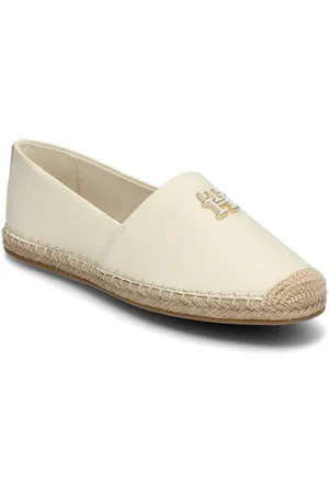 Tommy Hilfiger Th Logo Leather Espadrille Cream