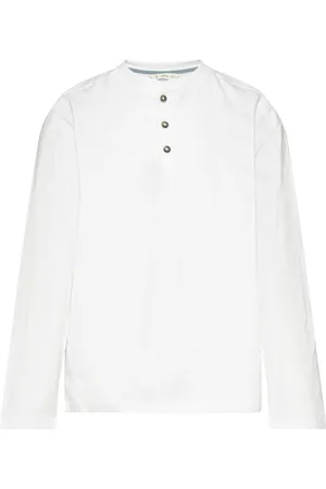 MANGO Long Sleeve Cotton T-Shirt White