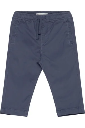 MANGO Cotton Jogger-Style Trousers Navy