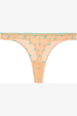 Understatement Mesh Thong Beige