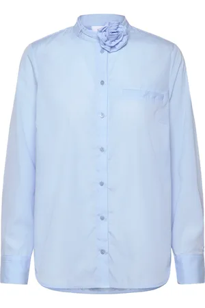 Coster Copenhagen Shirt With Rose Necklace Blue