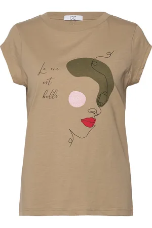 Coster Copenhagen Cc Heart Face T-Shirt - Cap Sleeve Brown