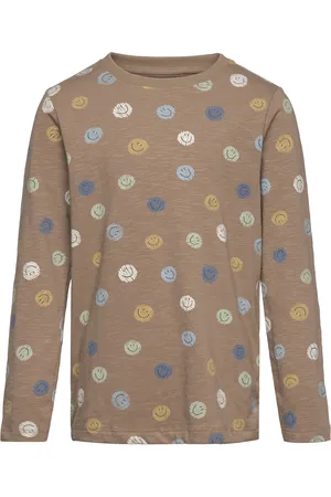 Minymo T-Shirt Ls Aop Brown