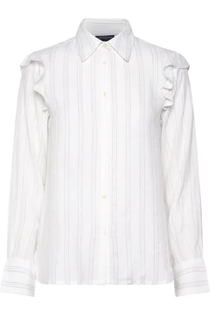 Lexington Jacquard Weave Ruffle Blouse