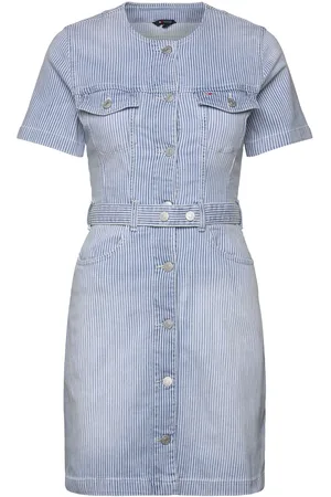 Tommy Hilfiger Slim Btntr Dress Bi6136 Blue
