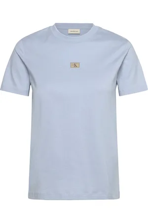Calvin Klein Woven Label Regular Tee Blue