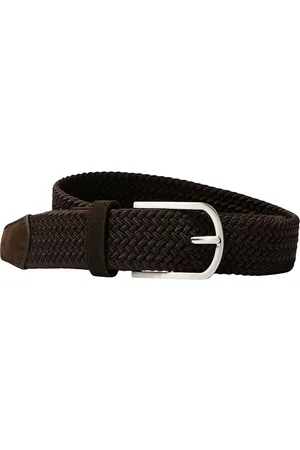 SELECTED Slhtom Braided Textile Belt Brown