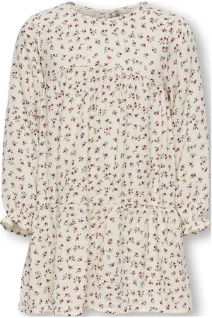 ONLY Kmgthyra Life Ls A-Sh Dress Aop Wvn Noos Cream