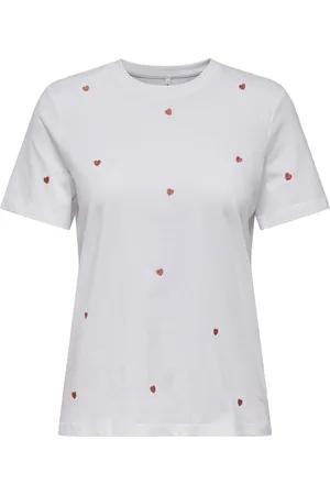 ONLY Onlketty Life S/S O-Neck Top Jrs Noos White