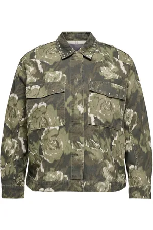 ONLY Carcava Aop Jacket Otw Khaki