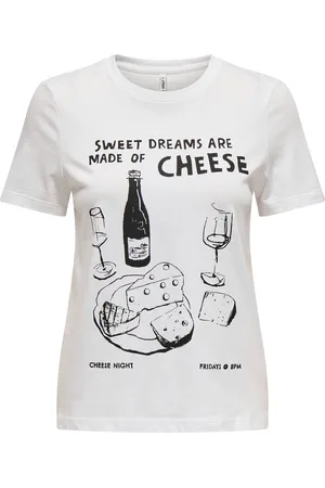ONLY Onlpenny Life Reg S/S Food Top Box Jrs White