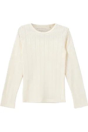 Sofie Schnoor Baby and Kids Petriciasy Pointelle Longsleeve Tee Cream