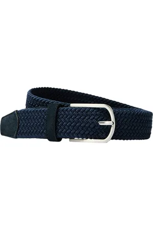 SELECTED Slhtom Braided Textile Belt Navy