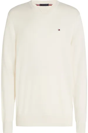 Tommy Hilfiger Essential Cotton V Neck White
