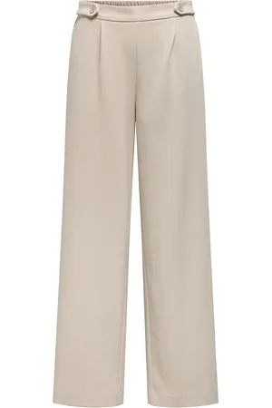 ONLY Onlcarolina Life Hw Wide Pant Cc Tlr Cream