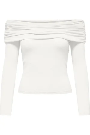 ONLY Onlglamour L/S Off Shoulder Top Cc Jrs White