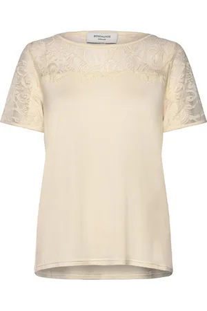 Rosemunde Rwbiarritz Lace Ss T-Shirt Yellow
