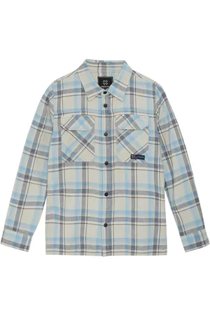 Indian Blue Jeans Shirt Jacket Check Blue