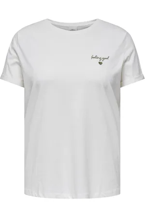 ONLY Carlea Life S/S Reg Emb. Top Jrs White