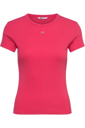 Tommy Hilfiger Tjw Slim Essential Rib Ss Ext Pink