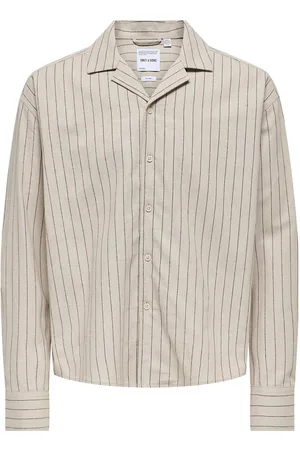 Only & Sons Onsemilo Casual Linen Ls Shirt 0256 Beige