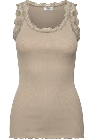 Rosemunde Rwbabette Sl U-Neck Long Lace Top Khaki